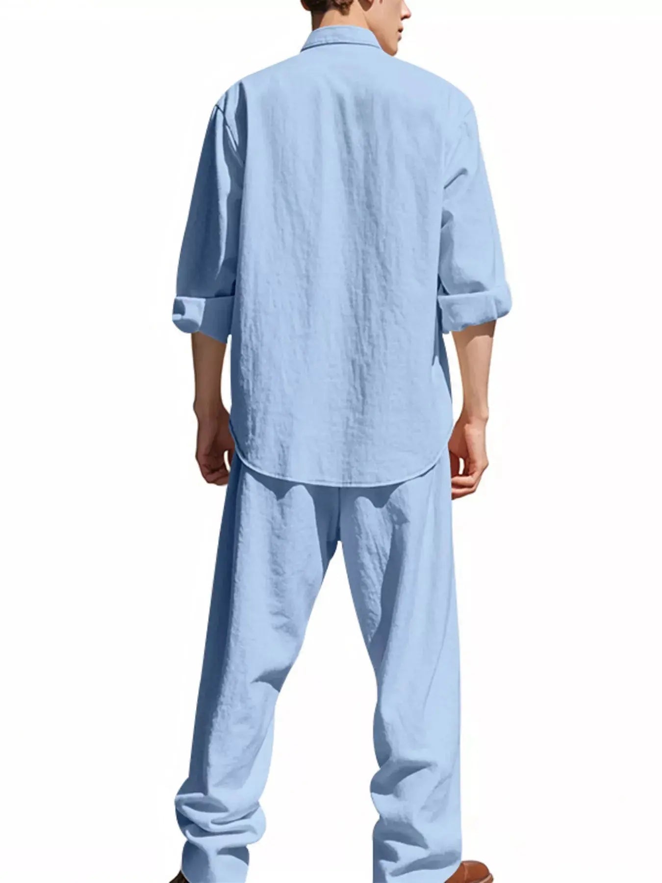 Men's shirt and pants set 2-Piece Long Sleeve Trendsi