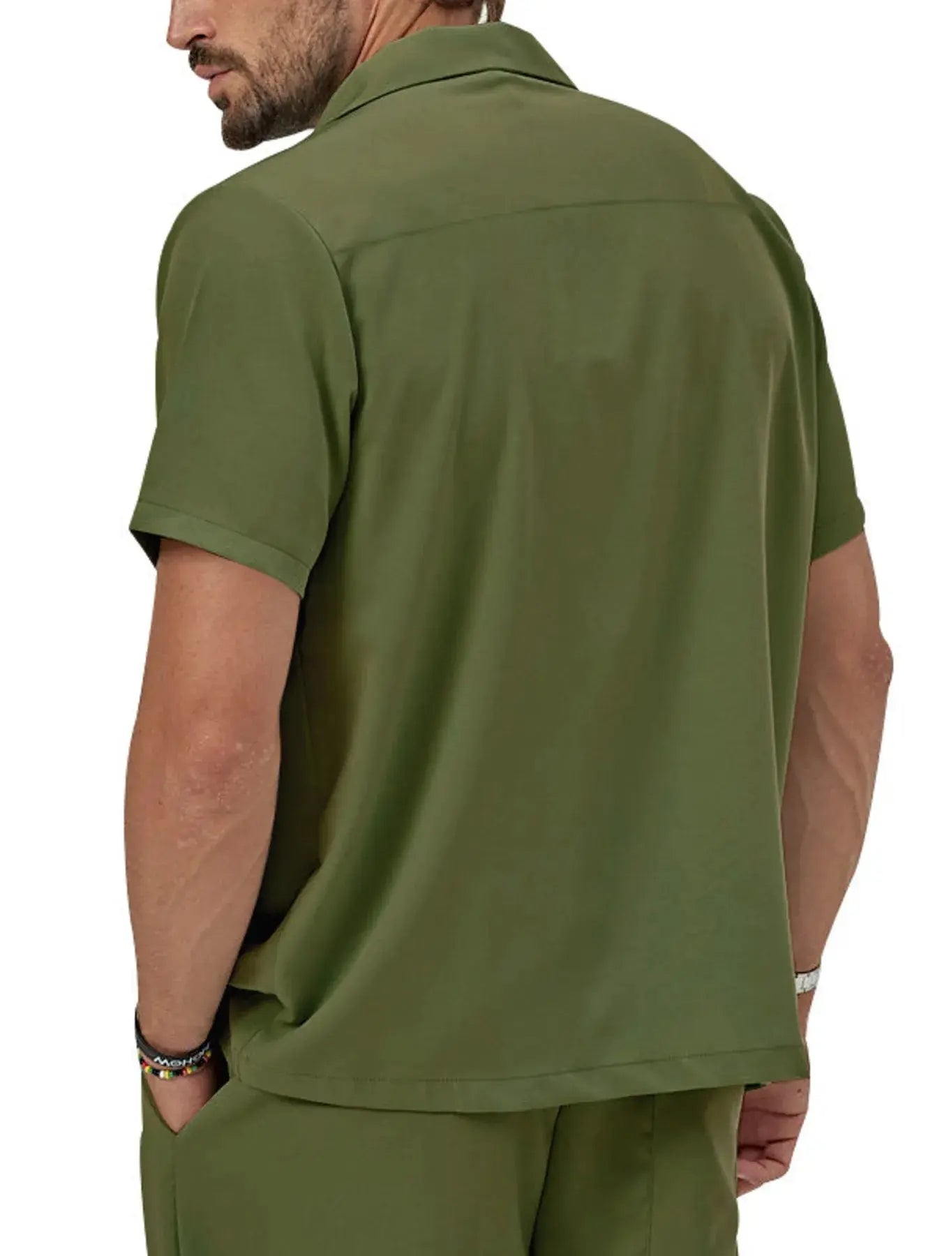 Men's 2-Piece Short Sleeve Shirt & Shorts Set Plus Size Trendsi
